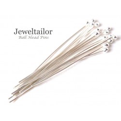 NEW! 50-200 Shiny Silver Plated Nickel Free Straight Ball Headpins 40mm (1.6 inch) ~Jewellery Making Essentials